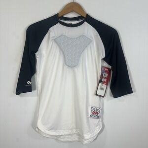 McDavid HEX Sternum Raglan 3/4 Length Shirt Size Youth XL Black White NEW *READ*